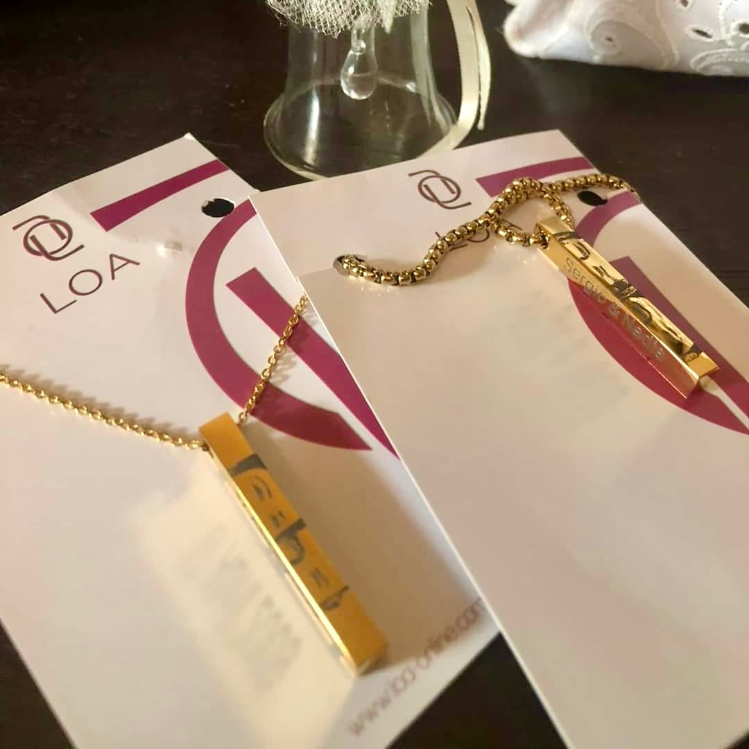 Collar barra 3D con foto