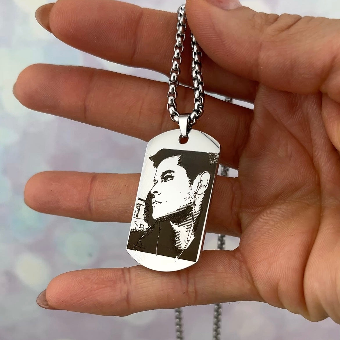 Collar placa con foto