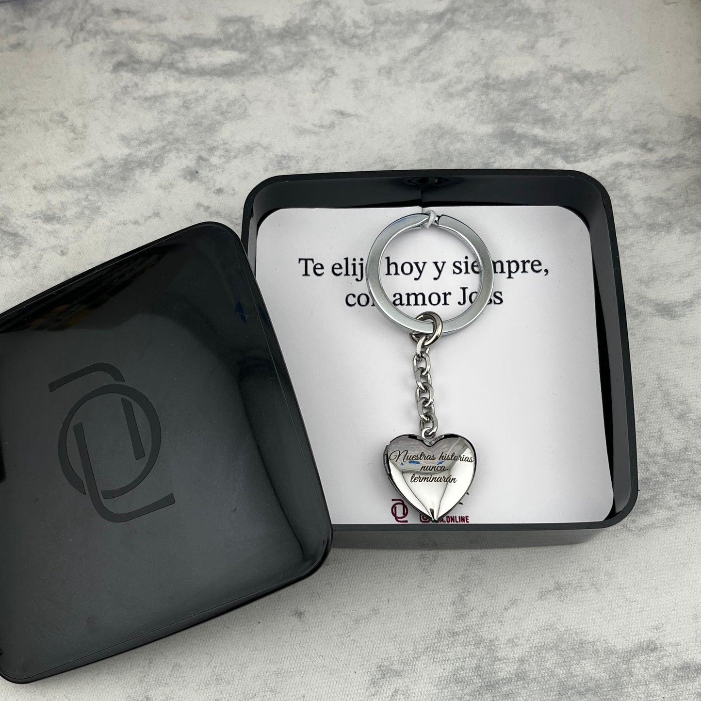 Caja de regalo acrílico con frases