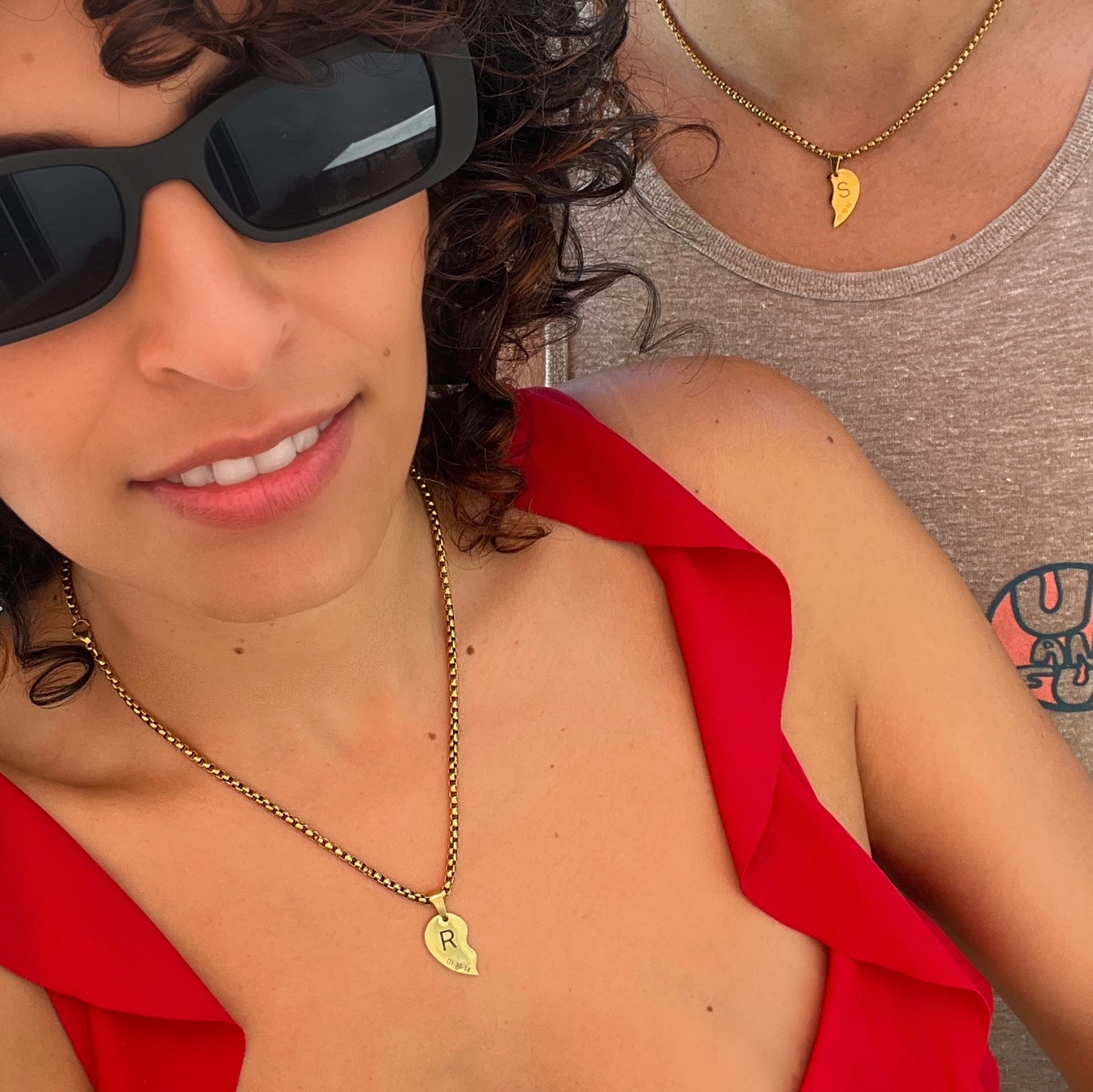 Collares de pareja corazón partido