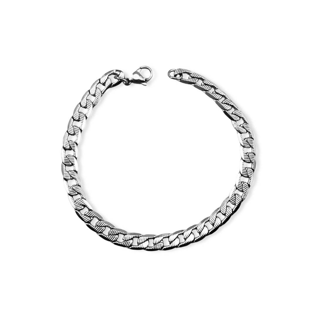 Pulsera cadena martillada