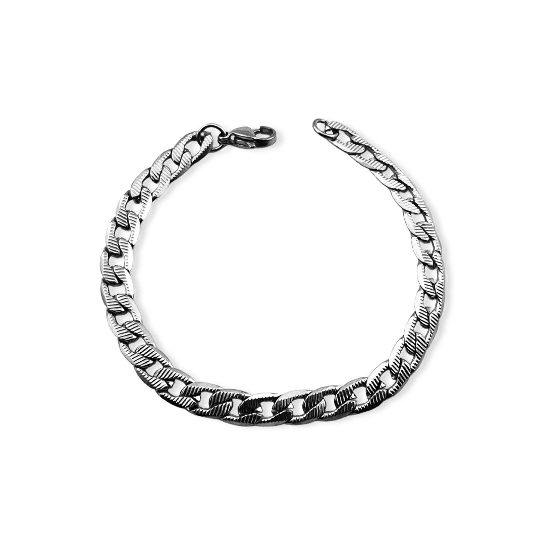 Pulsera cadena martillada