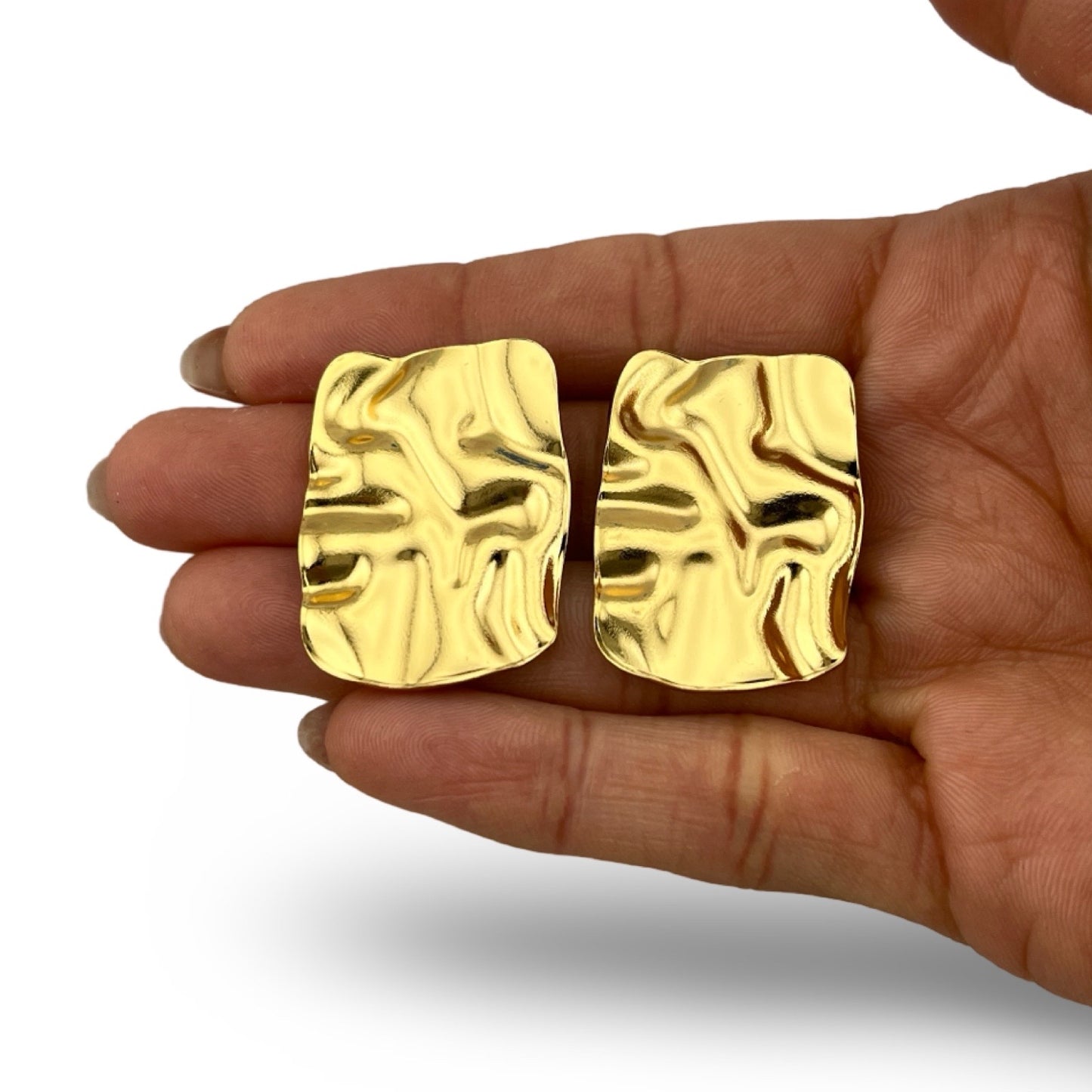 Aretes chunky rectángulo