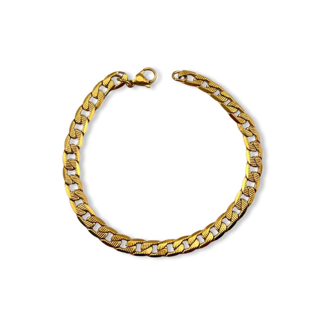 Pulsera cadena martillada
