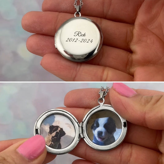 Collar relicario redondo