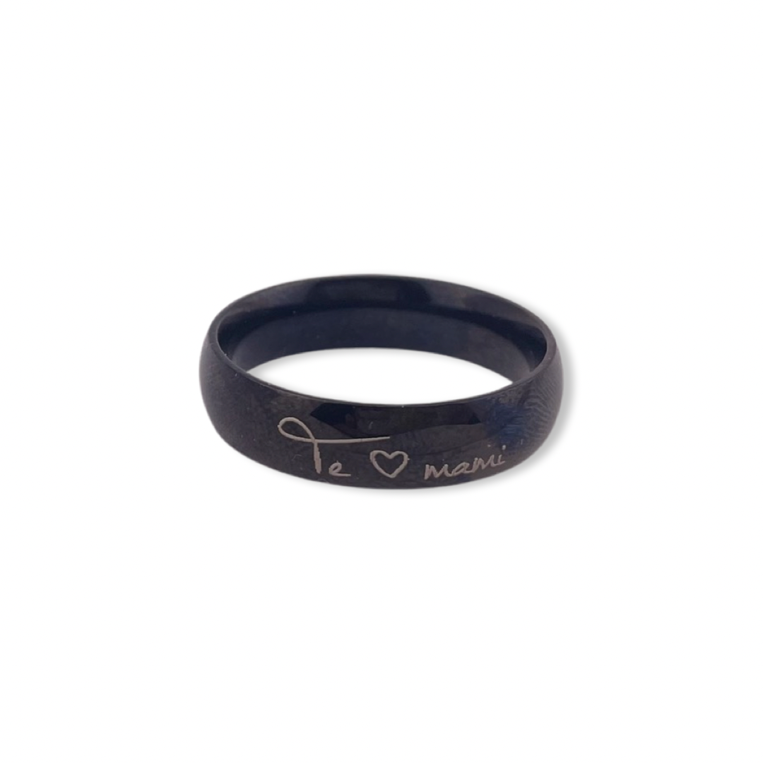 Anillo con grabado "Te ♡ mami"
