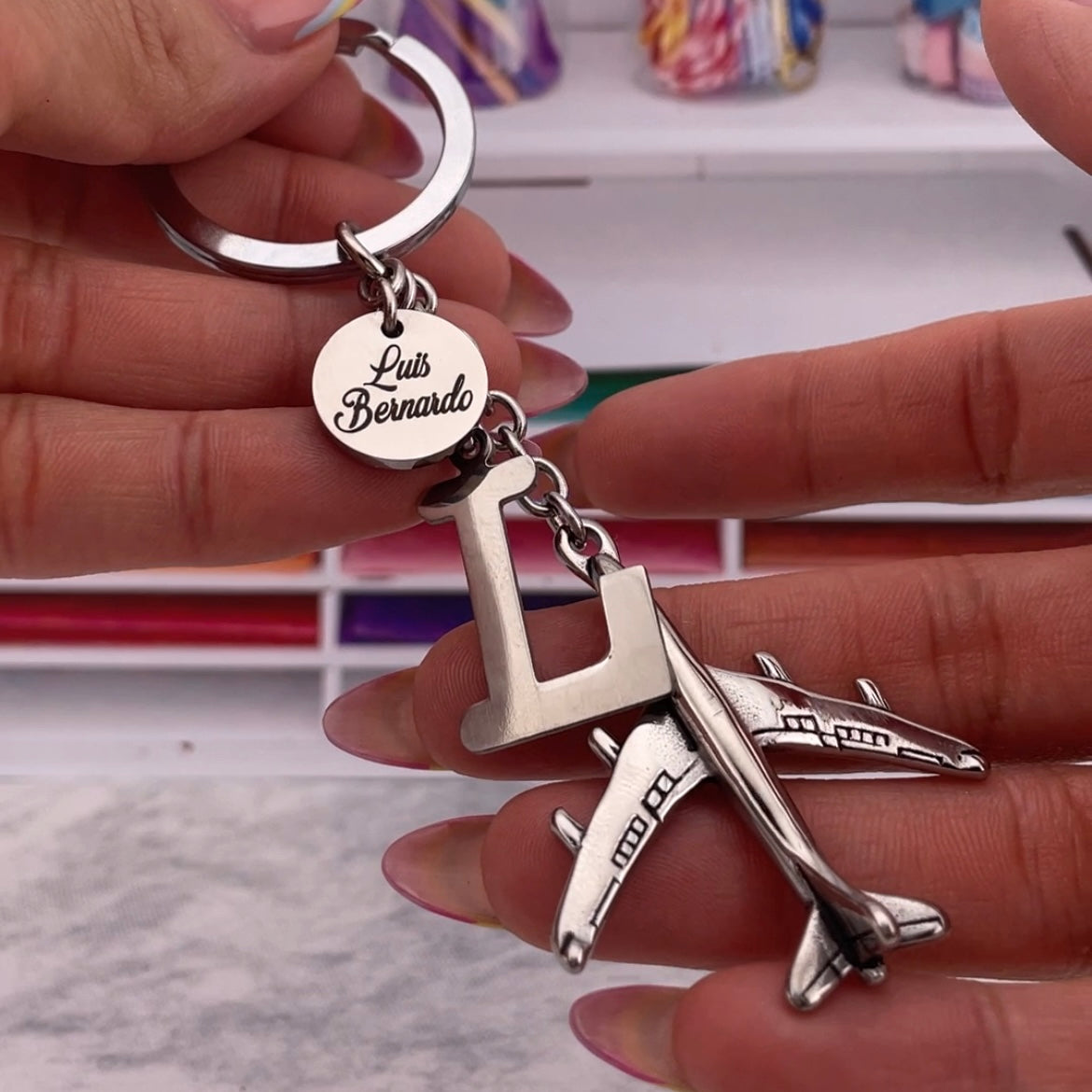 Llavero personalizado avión