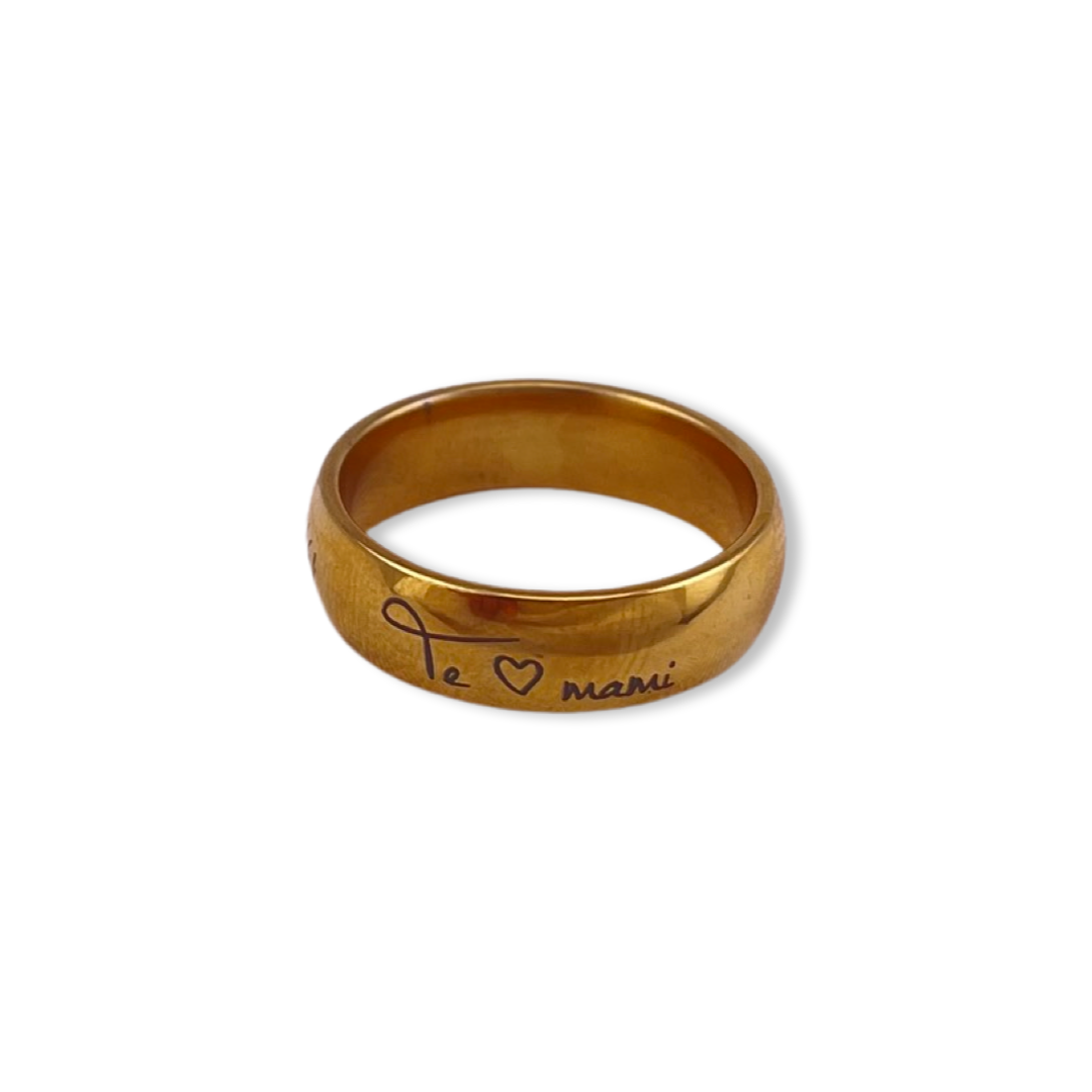 Anillo con grabado "Te ♡ mami"