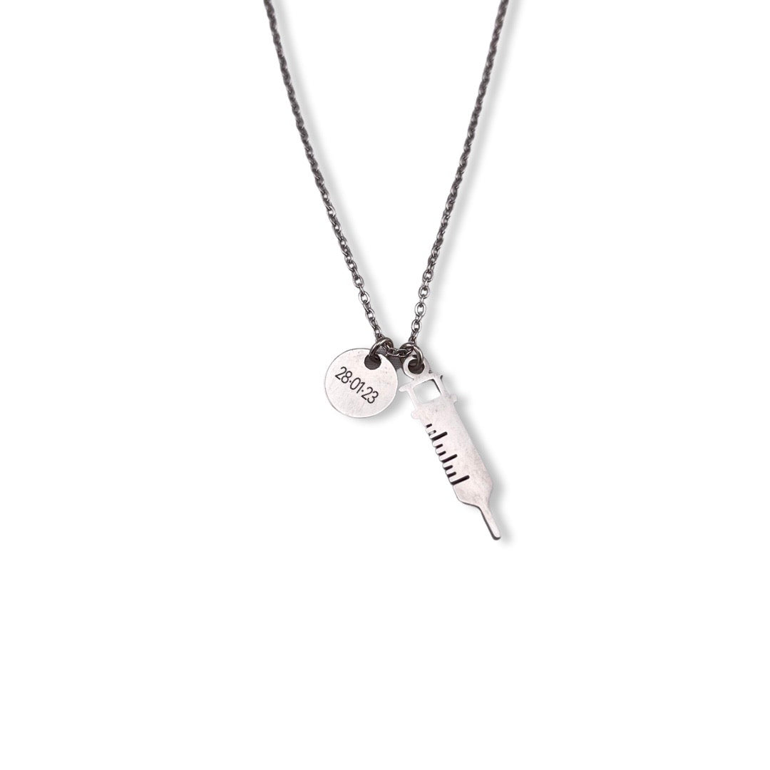 Collar personalizado de jeringa