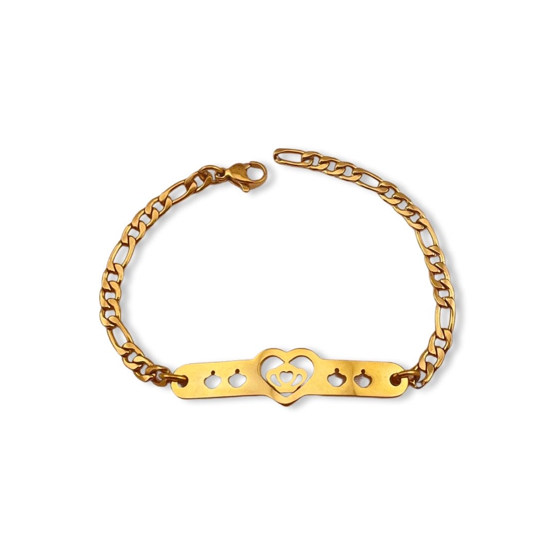 Pulsera barra con corazón