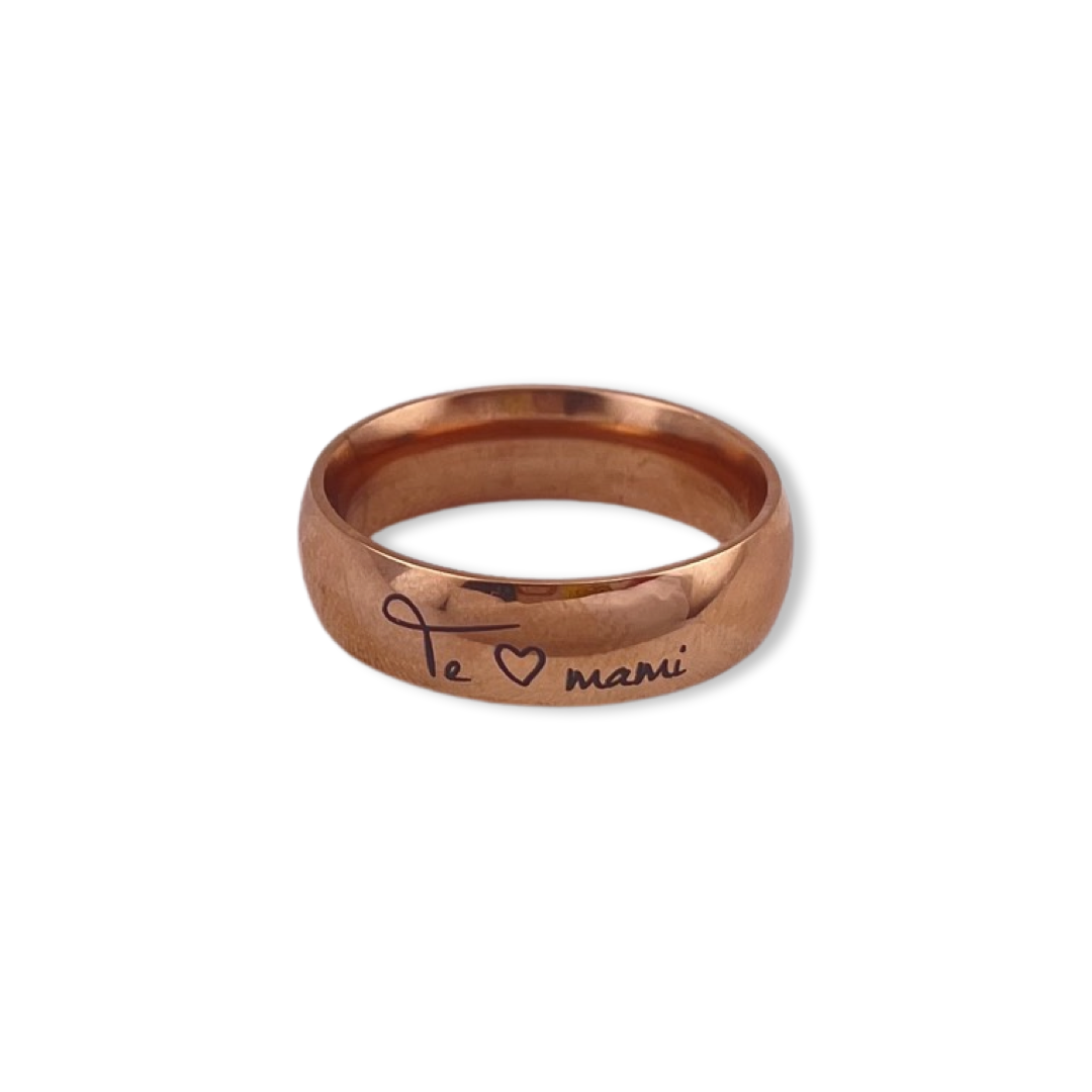 Anillo con grabado "Te ♡ mami"