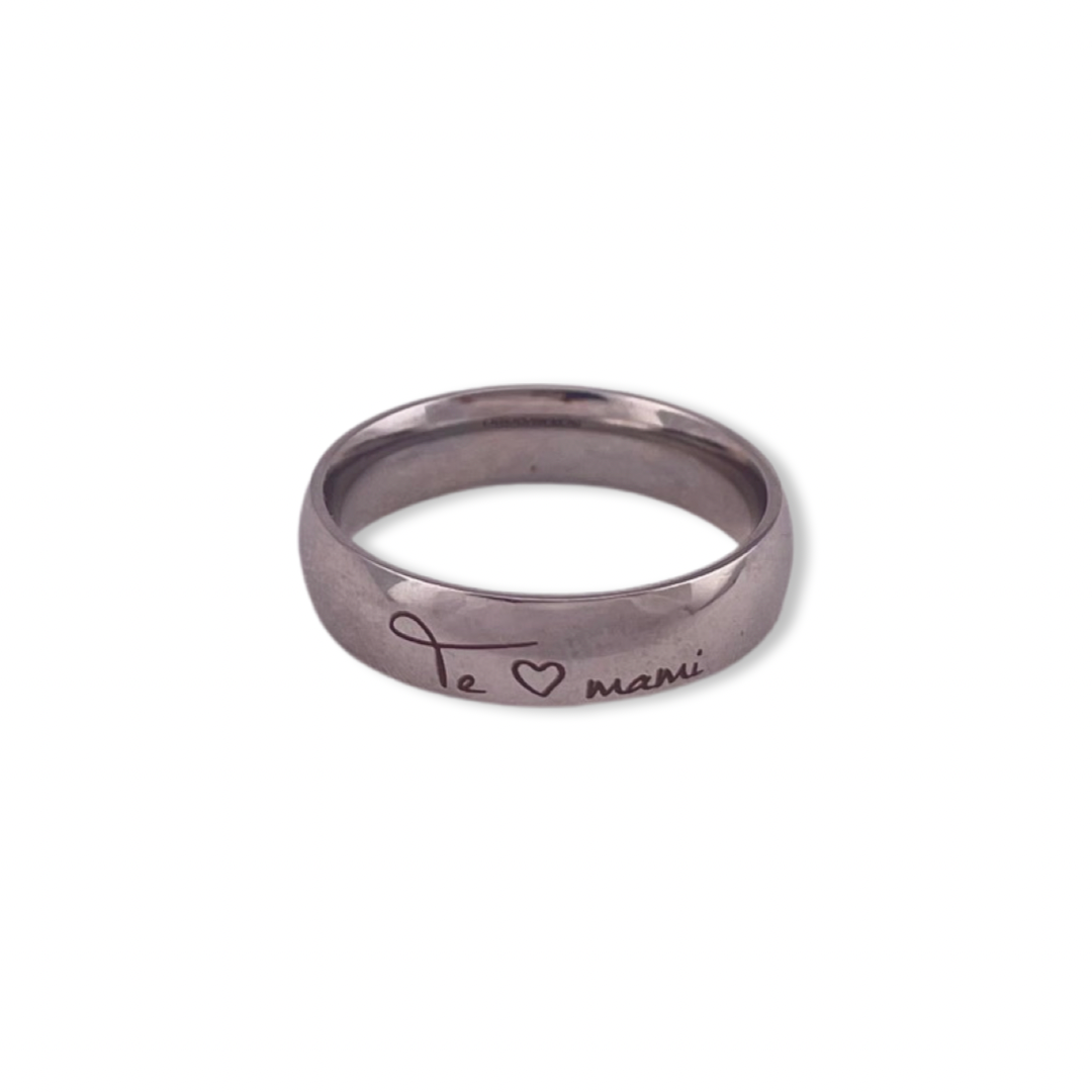 Anillo con grabado "Te ♡ mami"