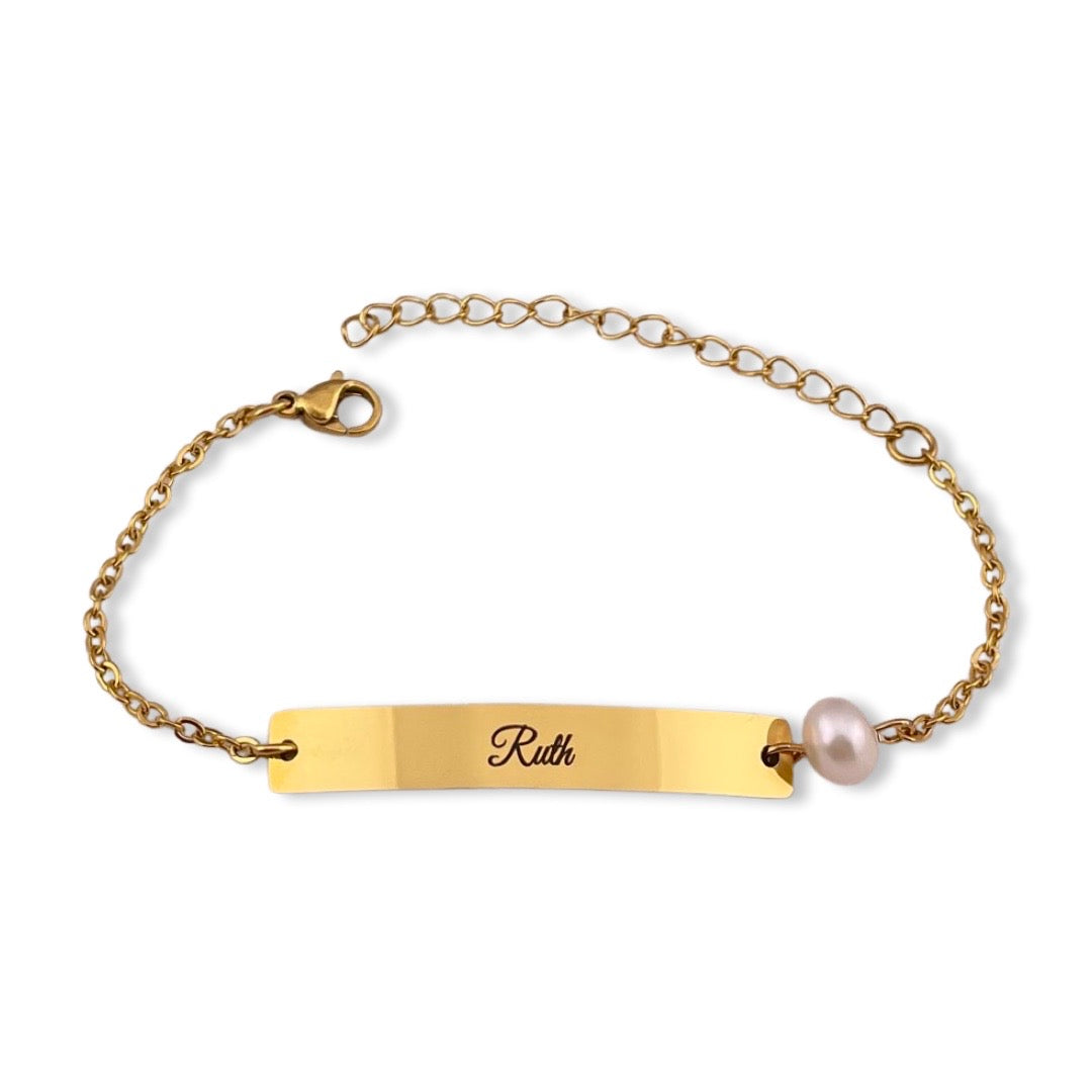Pulsera de perla con nombre