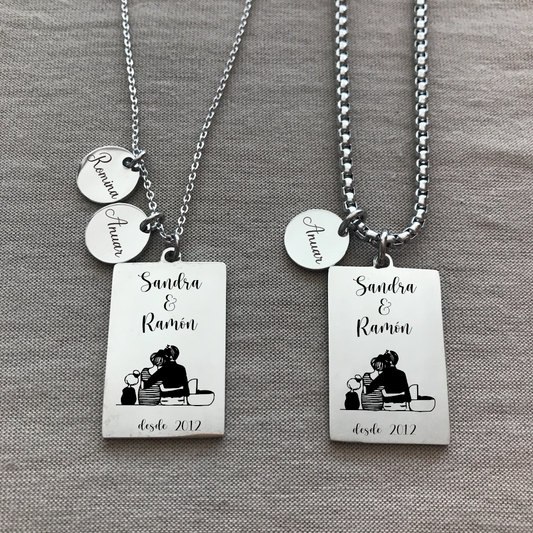 Collares de parejas para nueva familia