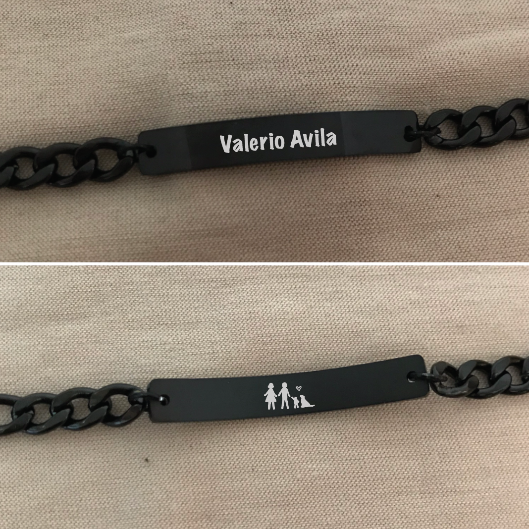 Pulsera personalizada de papá con familia