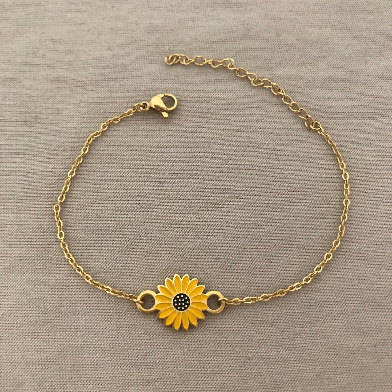 Pulsera de girasol con nombre
