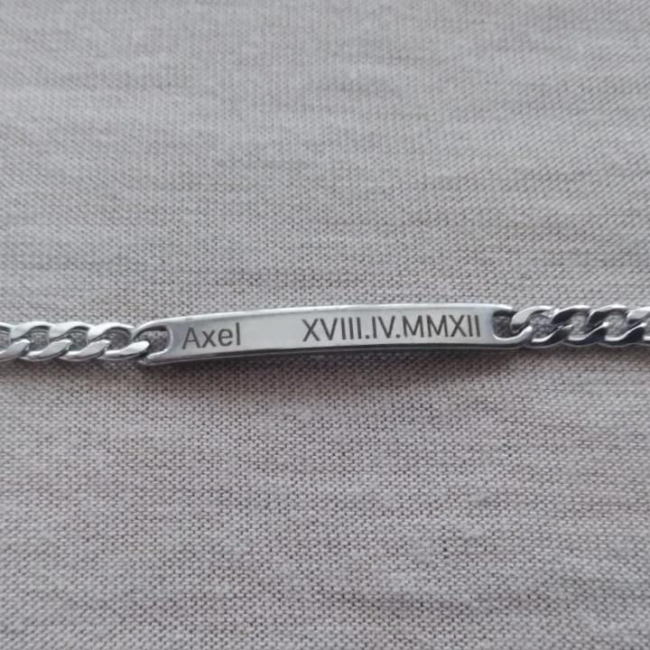 Pulsera para niñ@ con grabado libre por ambos lados