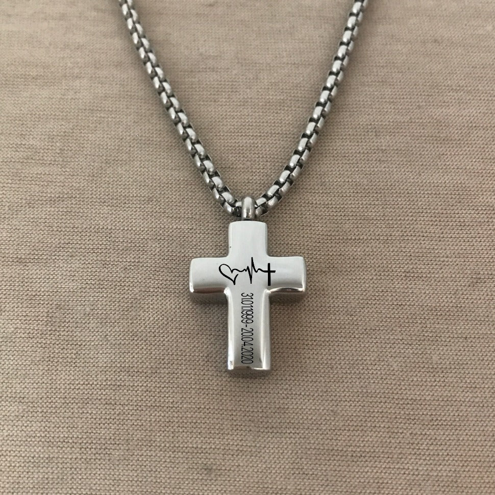 Collar de urna de cruz