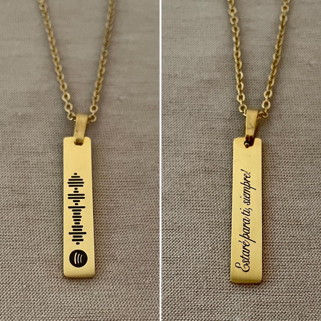 Collar de barra con playlist unisex