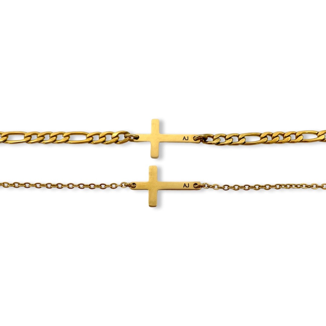 Pulseras para parejas de cruz