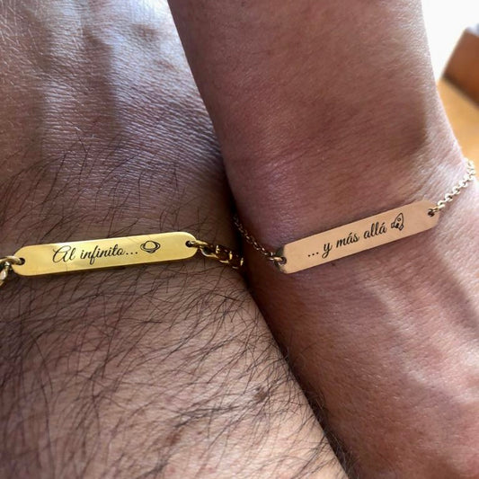 Pulseras de parejas Al infinito y mas allá