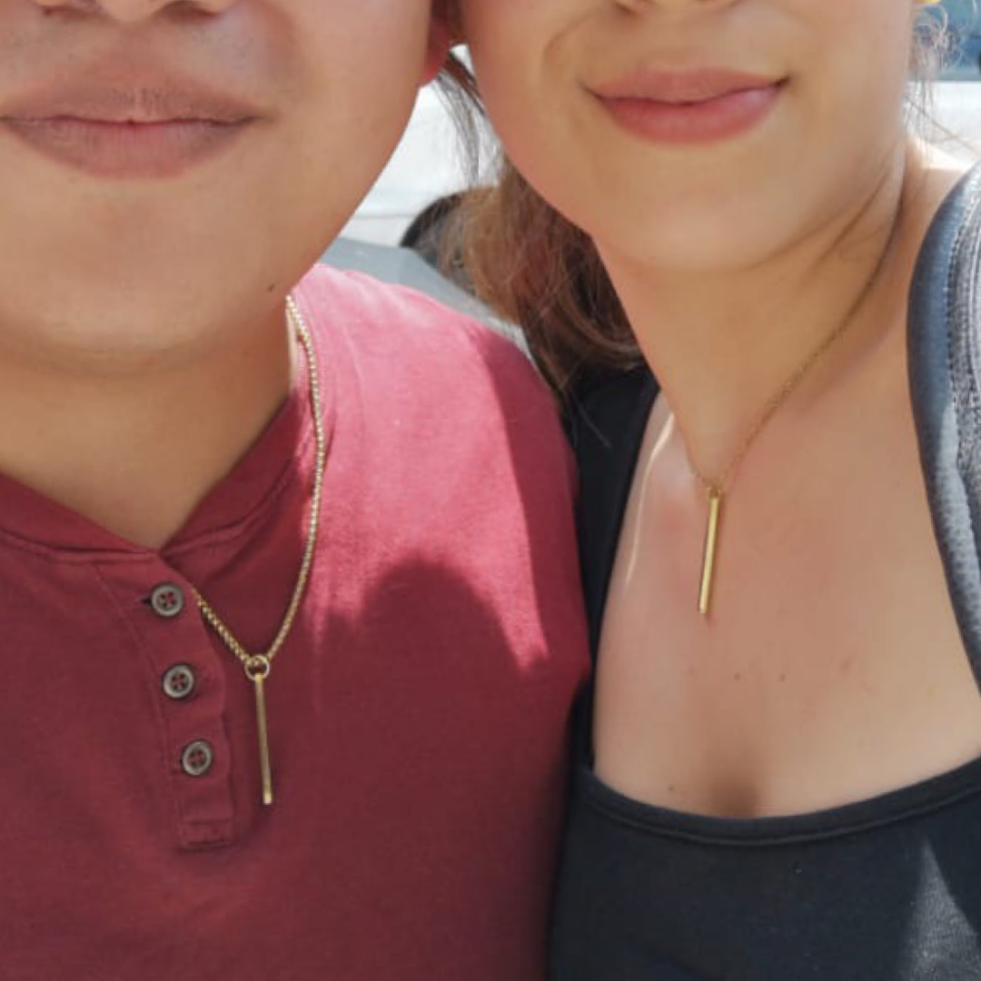 Collares de pareja barra personalizada