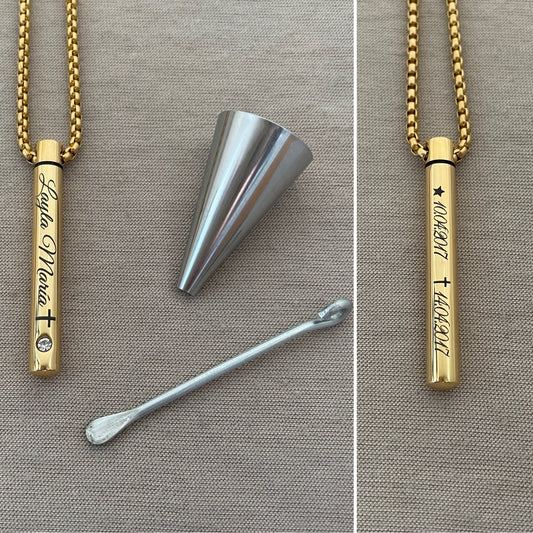 Collar de urna de tubo con brillante