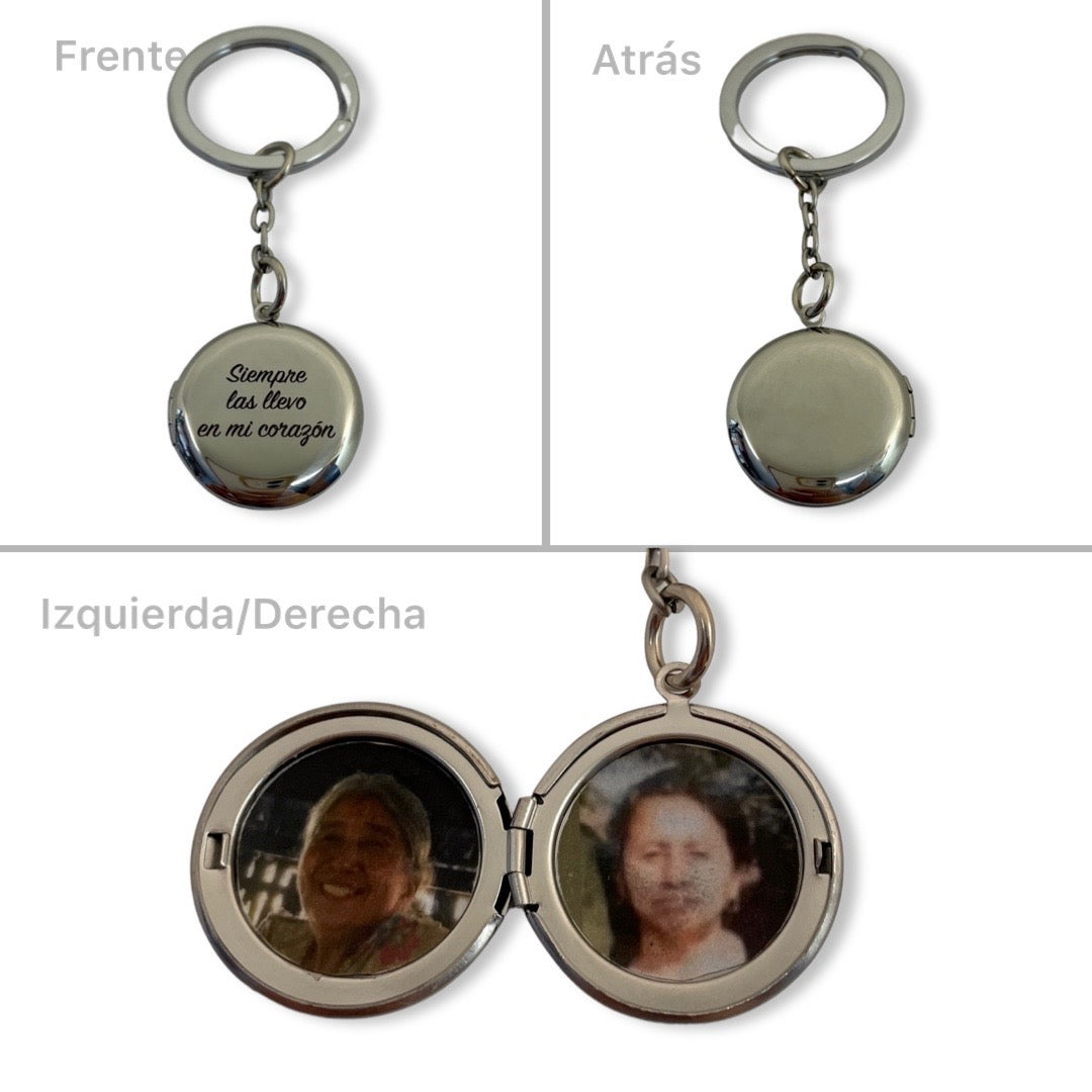 Collar relicario redondo