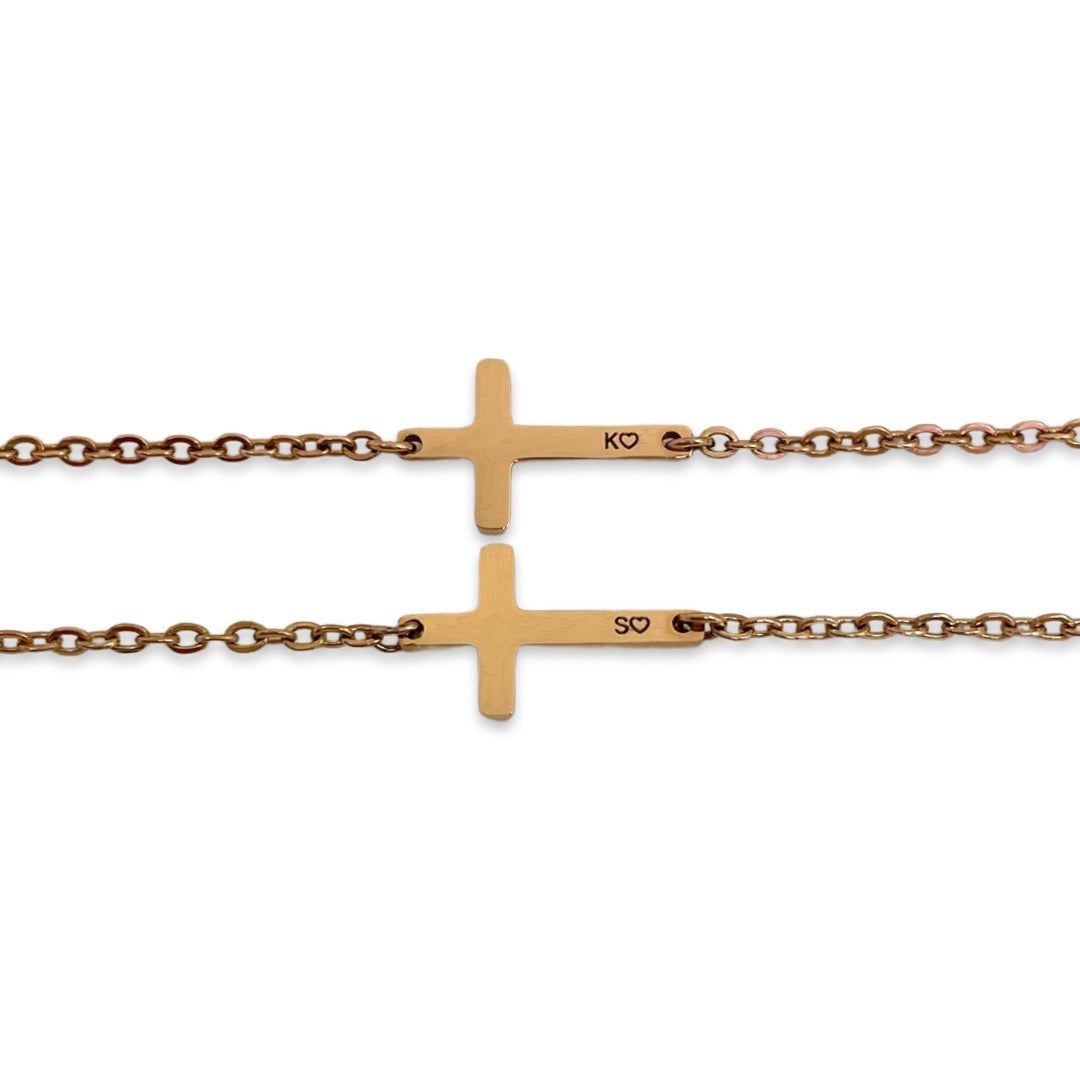 Pulseras para parejas de cruz