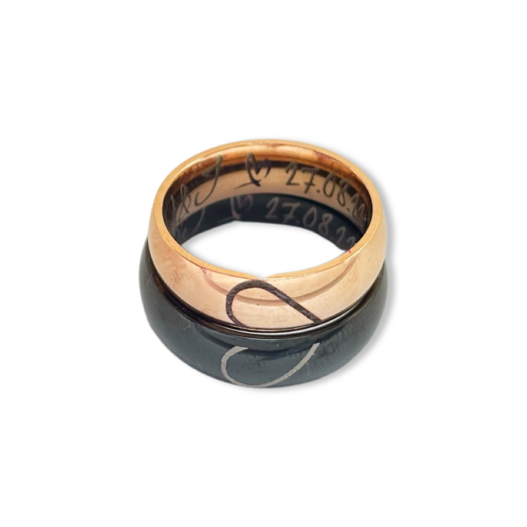 Anillos de promesa corazón complemento