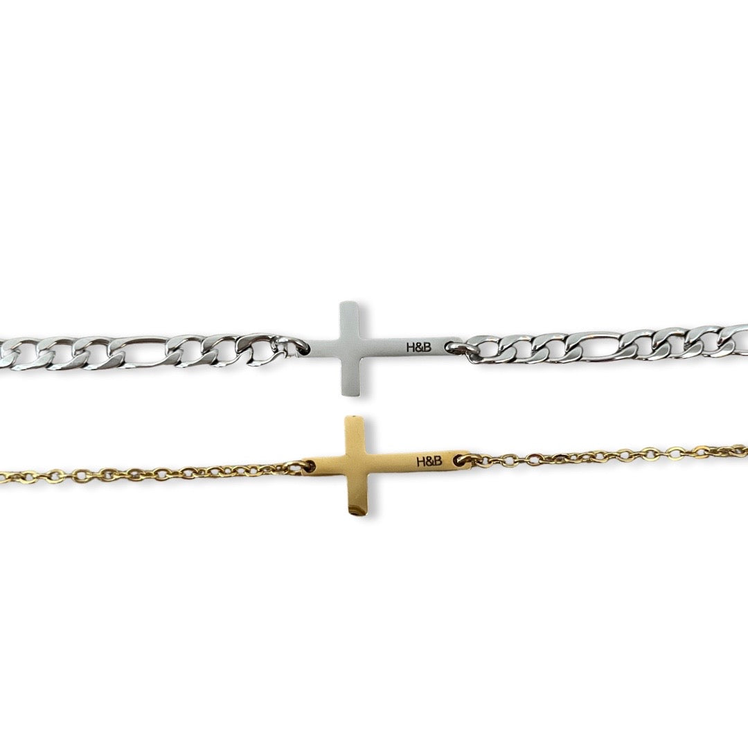 Pulseras para parejas de cruz