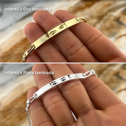 Pulsera oro y plata laminado