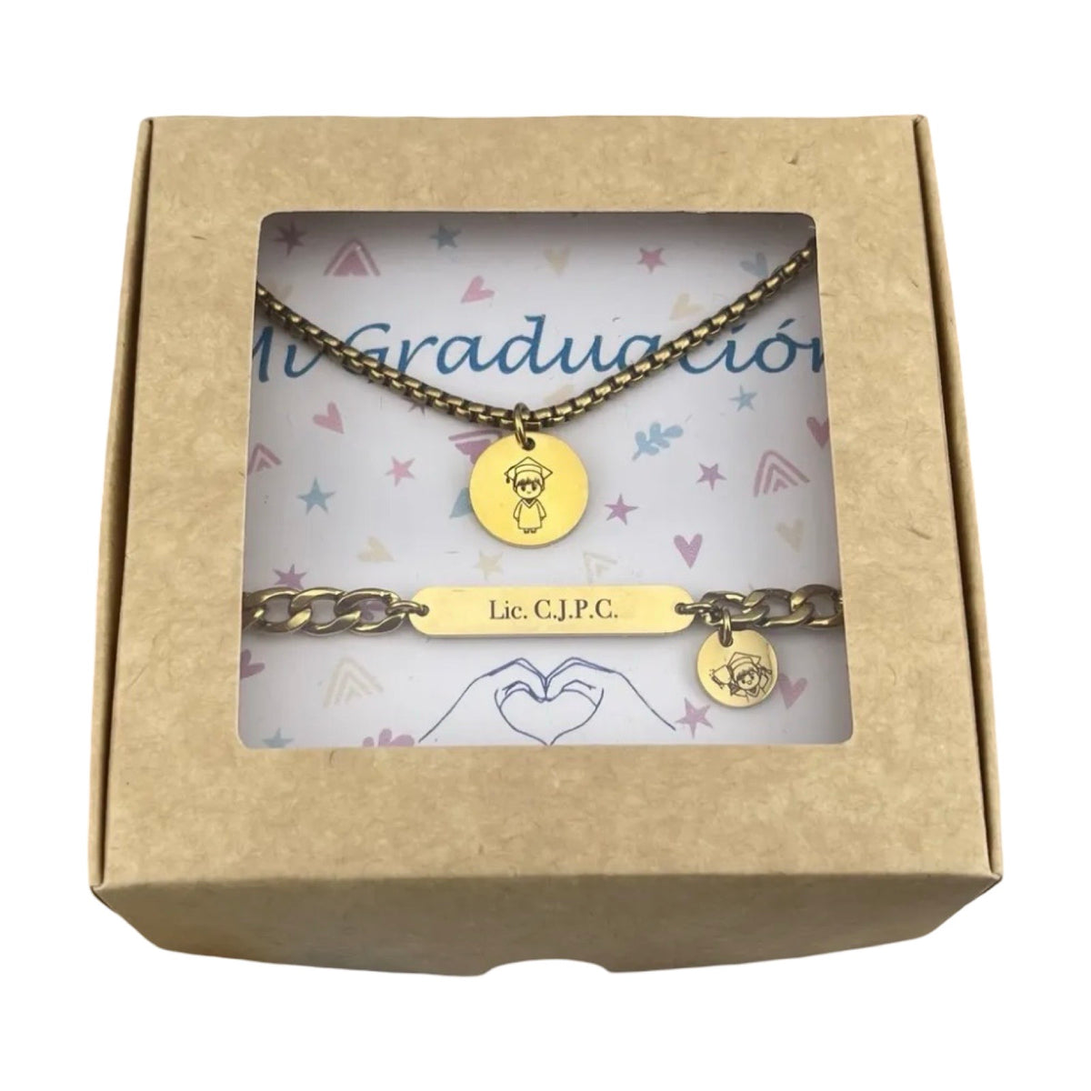 Set de collar y pulsera graduación