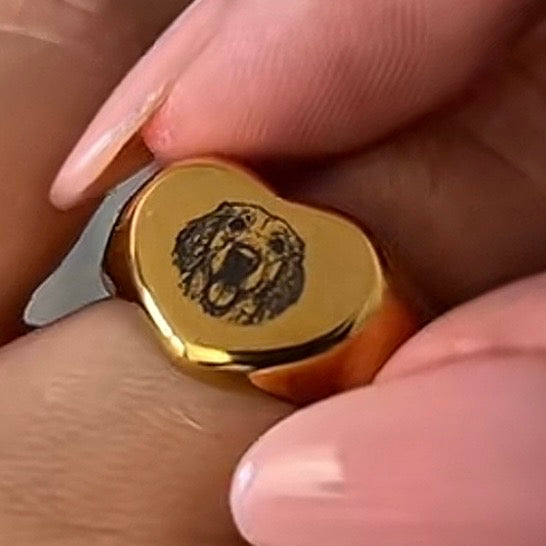 Anillo corazón con foto