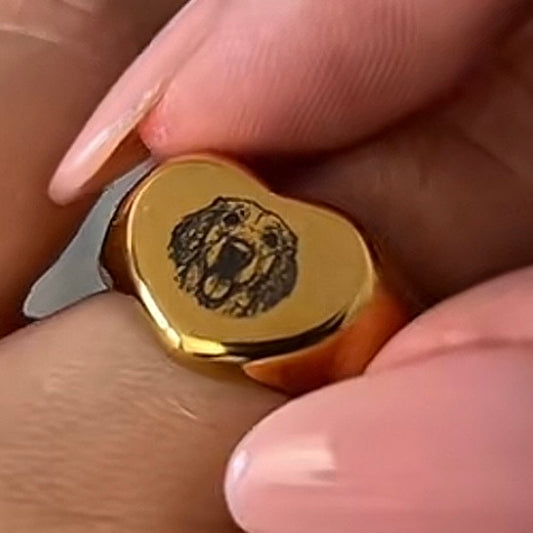 Anillo corazón con foto