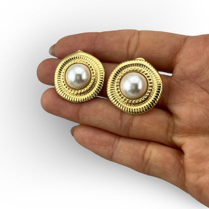 Aretes chunky perla