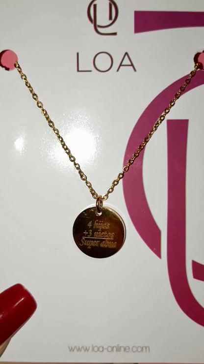 Collar delicado de abuela con # de hij@s y niet@s