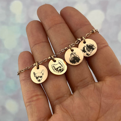 Pulsera 4 dijes con fotos