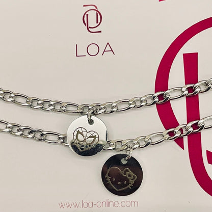 Pulseras de parejas Spider-Kitty