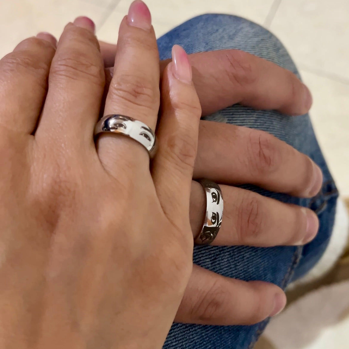 Anillos de promesa con foto