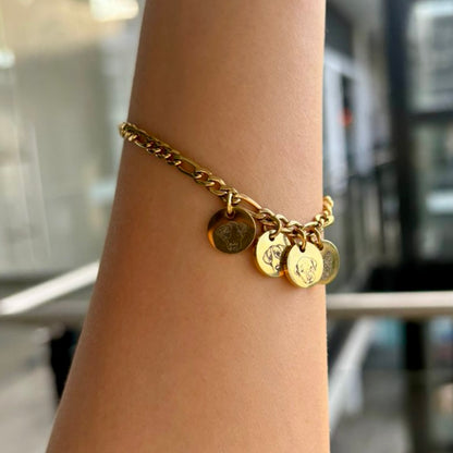Pulsera 4 dijes con fotos