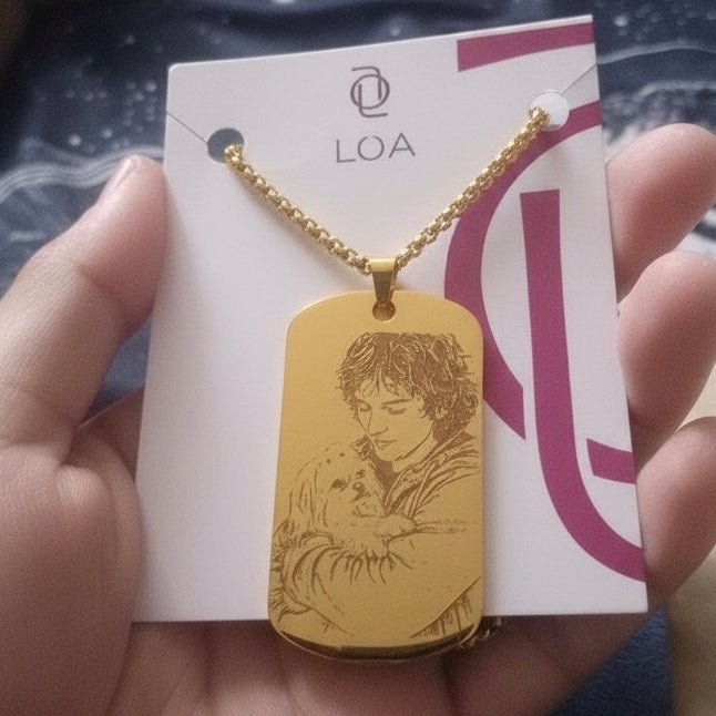 Collar placa con foto