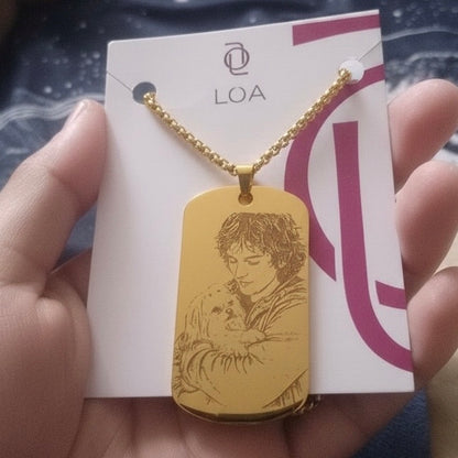 Collar placa con foto