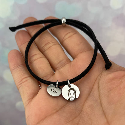 Pulsera dijes con foto y nombre