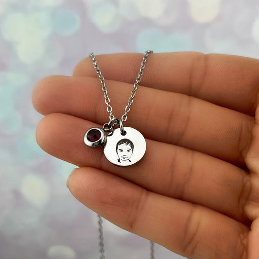 Collar dije con foto y brillante color