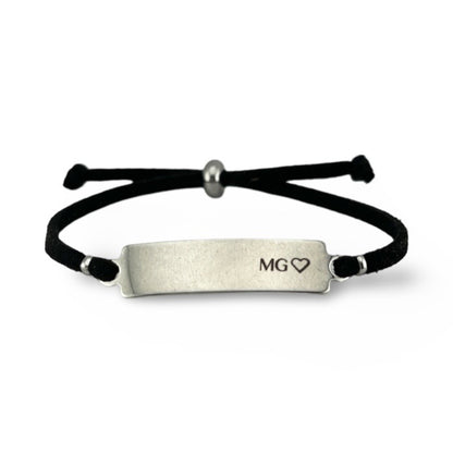 Pulsera de barra y gamuza personalizada