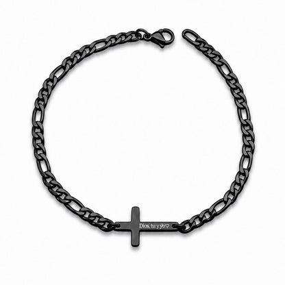 Pulsera unisex cruz personalizada