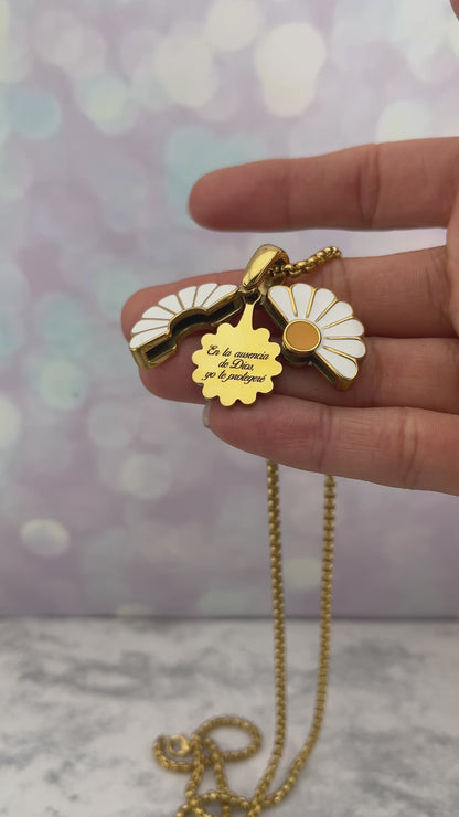 Collar personalizado flor con foto