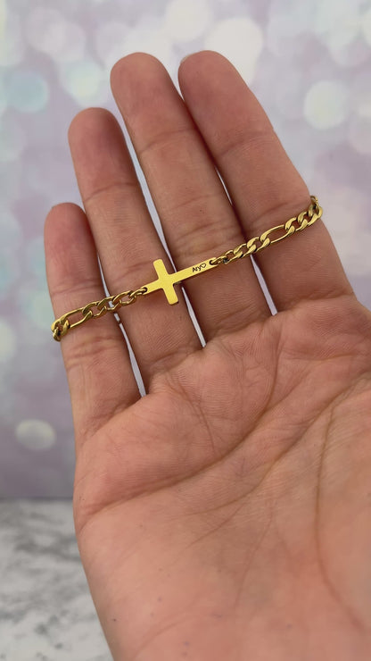 Pulsera de unisex mini cruz