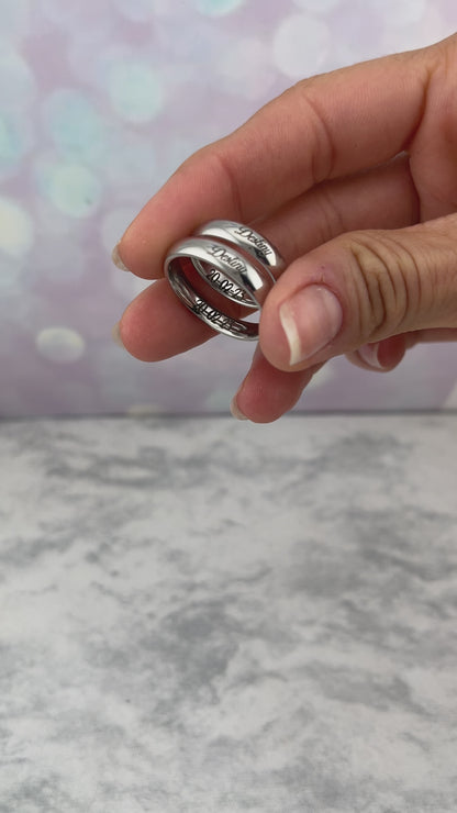 Anillos de promesa super delgados